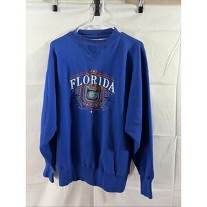 Midwest Embroidery Florida Gators Pullover Sweatshirt Men's L Blue LS Football